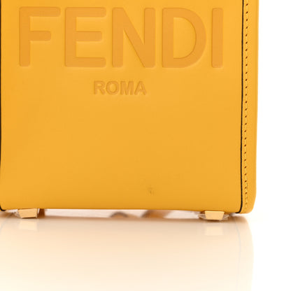 Fendi Vitello King Plexiglass Logo Embossed Mini Fendi Sunshine Shopper Tote Mimosa 11 of 11