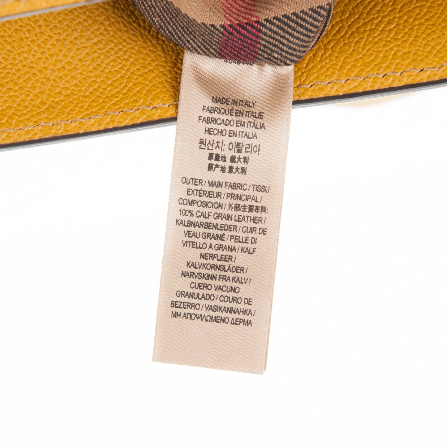Soft Grain Calfskin Small Buckle Tote Bright Straw