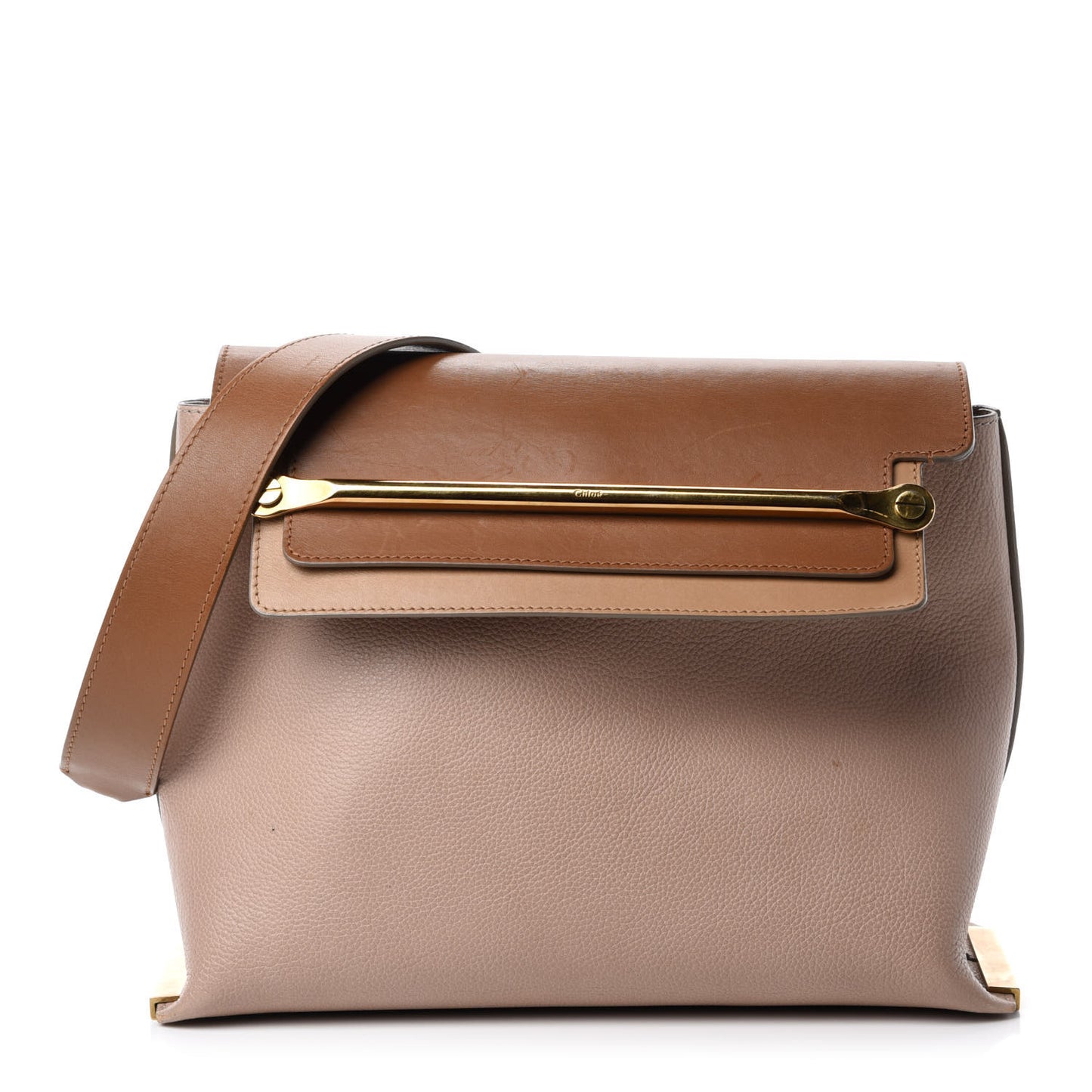 Calfskin Medium Clare Shoulder Bag Rope Beige