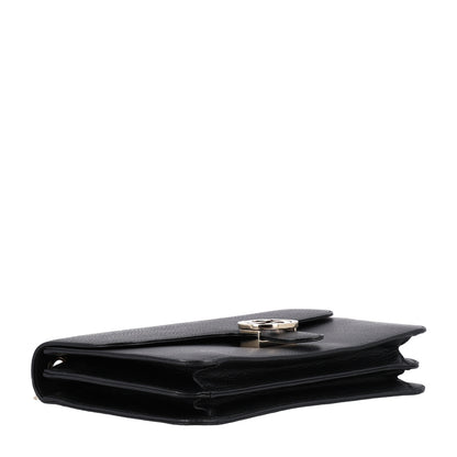 Gucci Dollar Calfskin Interlocking G Shoulder Bag Black 4 of 10