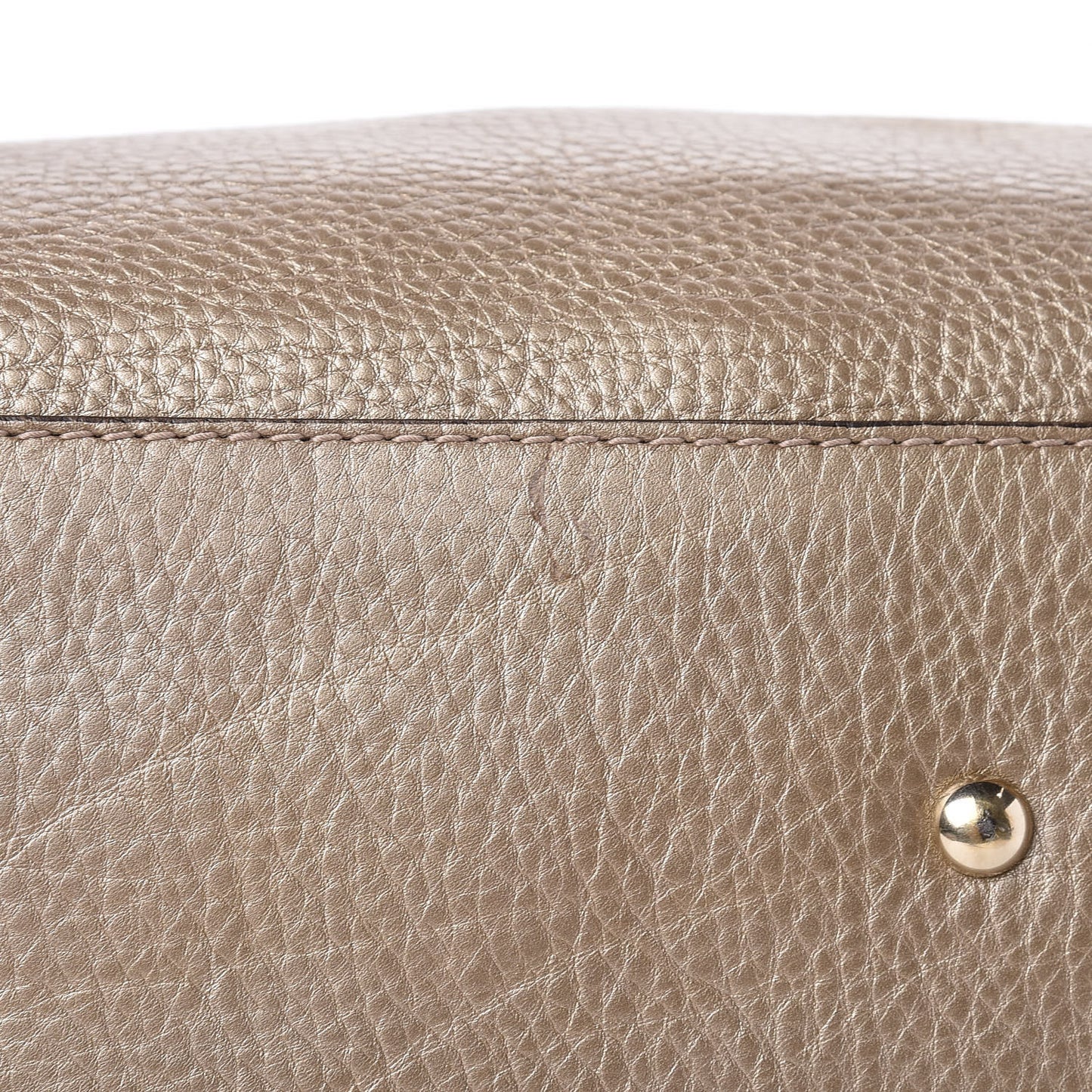 Metallic Pebbled Calfskin Medium Bella Tote Gold