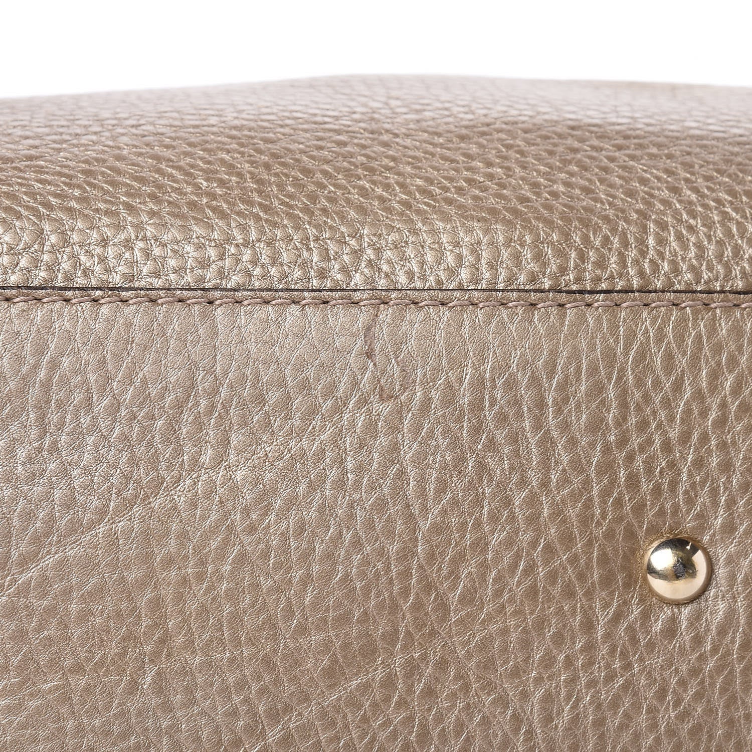 Gucci Metallic Pebbled Calfskin Medium Bella Tote Gold 13 of 22