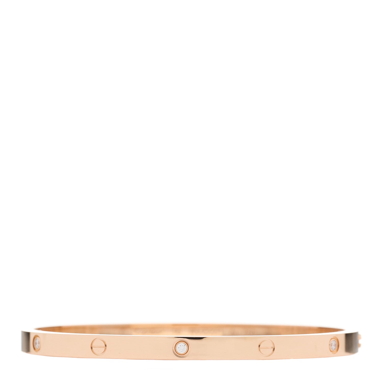 Cartier 18K Pink Gold 6 Diamond Small LOVE Bracelet 16 2 of 5