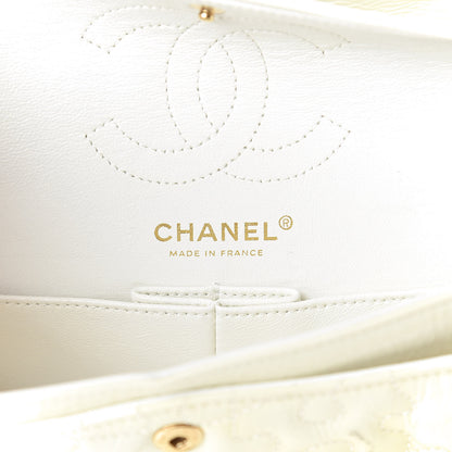 Chanel Crackled Patent Calfskin Puzzle 2.55 Reissue East West Flap White 8 of 17