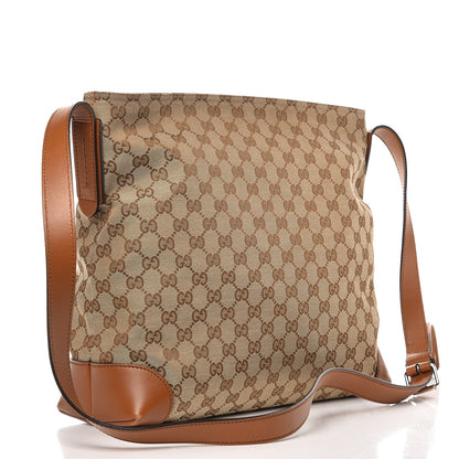 Gucci Monogram Large Flat Messenger Bag Brown 3 of 13