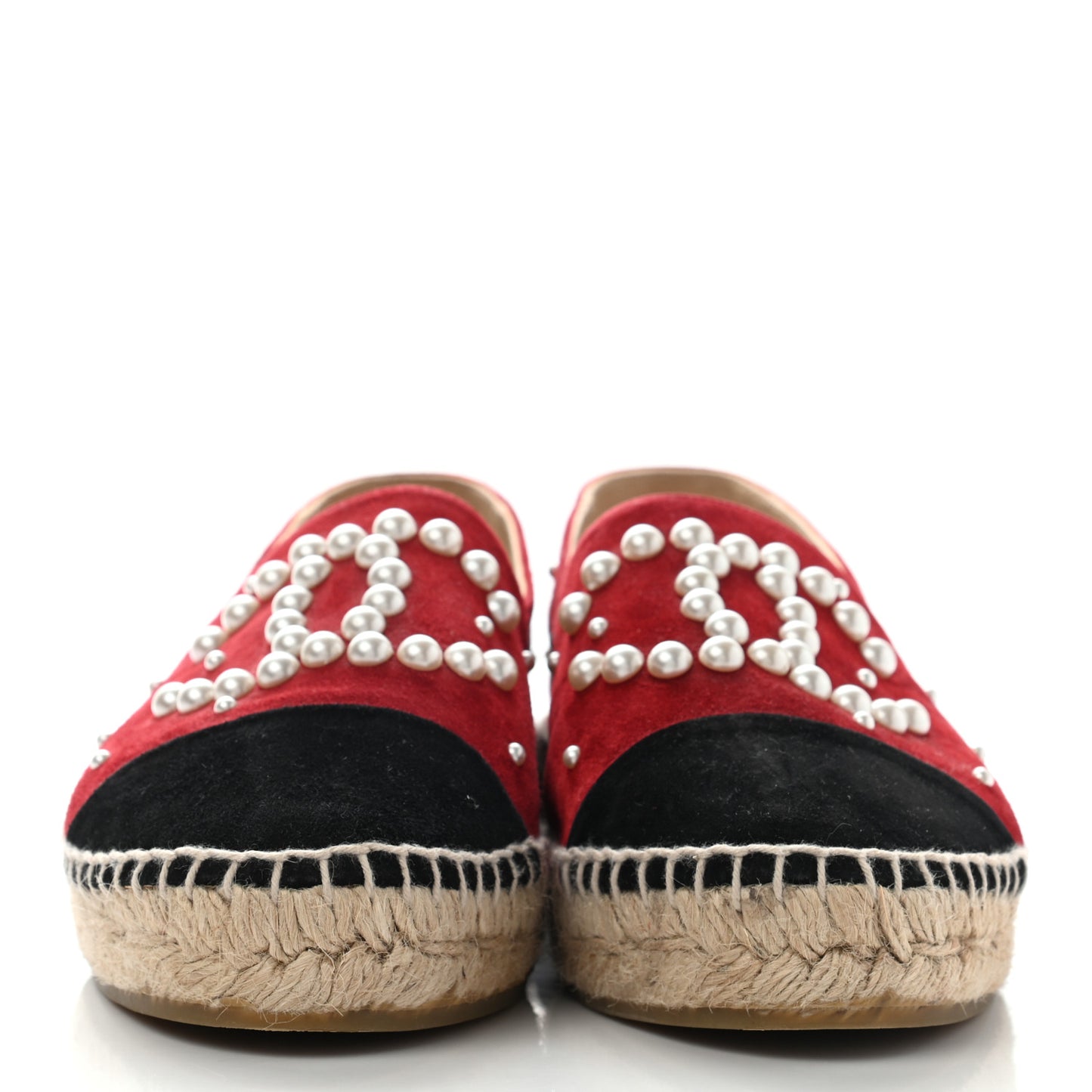 Suede Pearl CC Espadrilles 37 Red
