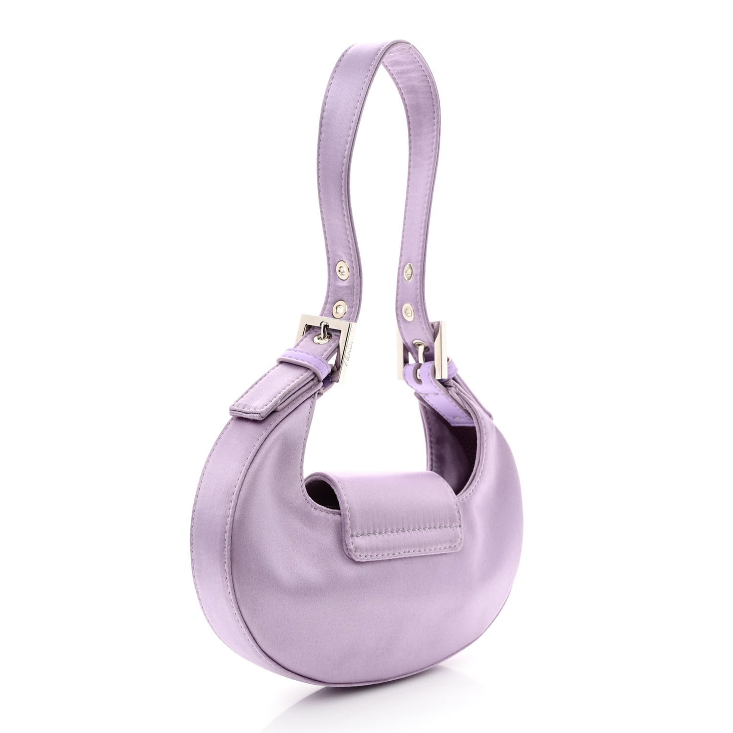 Silk Satin Mini Cookie Hobo Bag Lilla