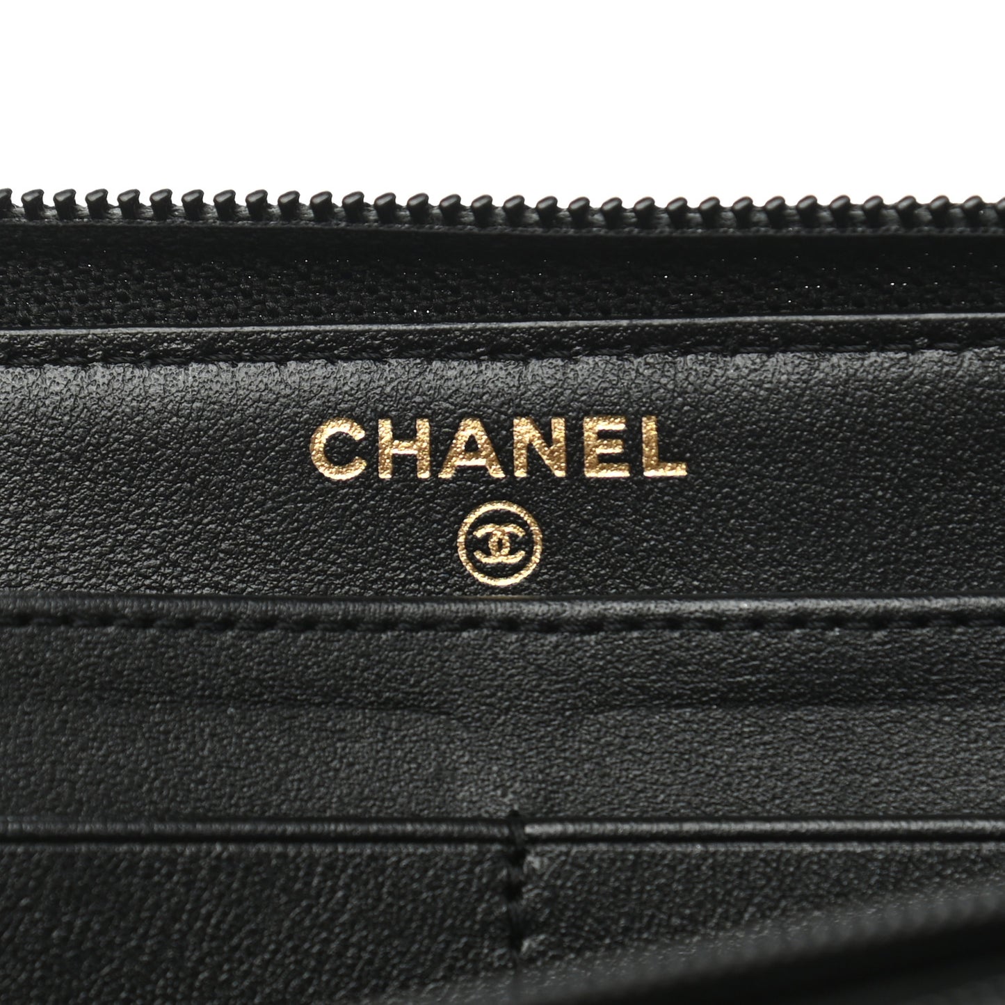 Caviar Quilted Boy Long Zip Around Wallet Black