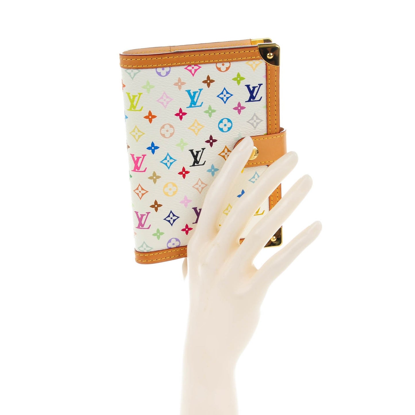 Monogram Multicolor Small Ring Agenda Cover White