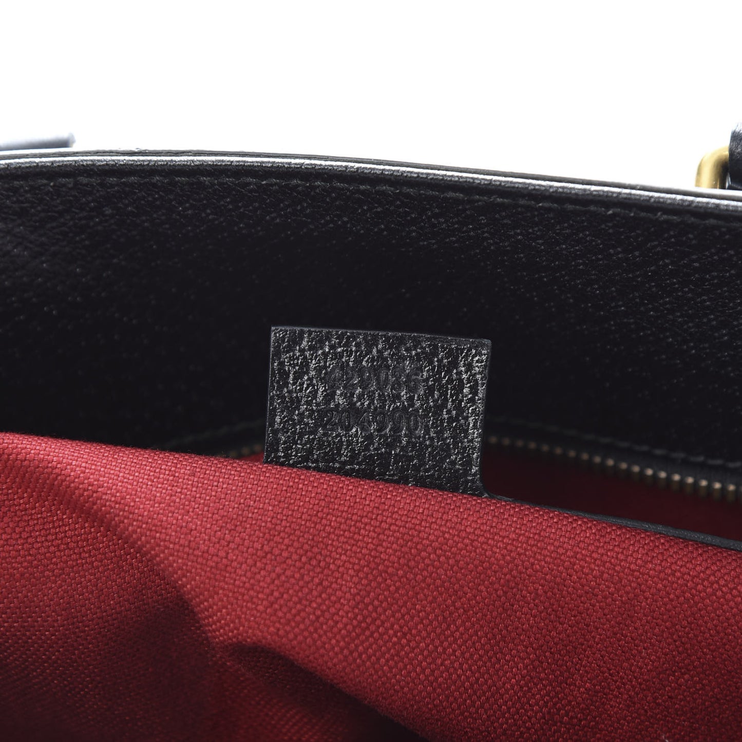 Grained Calfskin Web Top Handle Tote Black