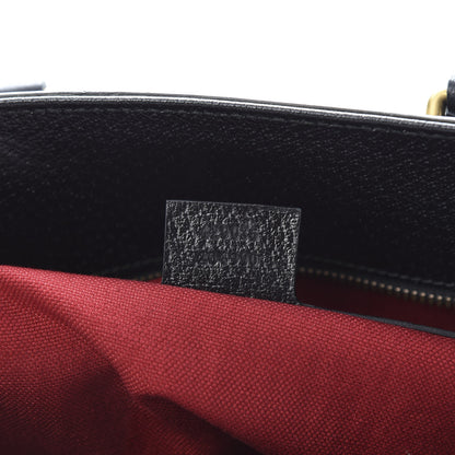 Gucci Grained Calfskin Web Top Handle Tote Black 7 of 10