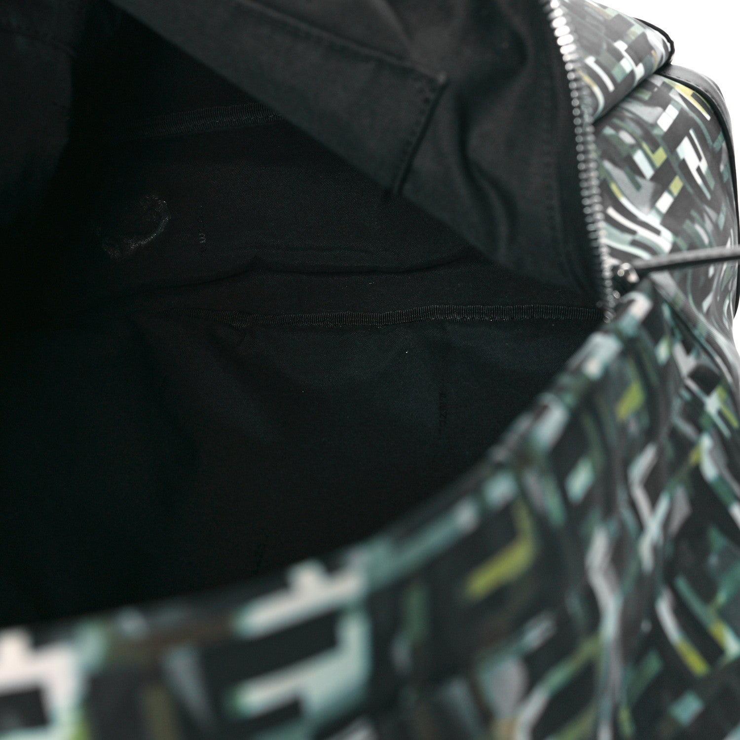 Fendi Nylon CamouFF Pouch Pocket Backpack Black Multicolor 5 of 10