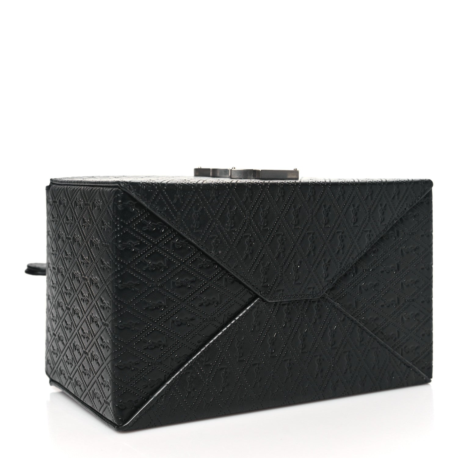 Saint Laurent Calfskin Monogram Take Away Box Black 4 of 10