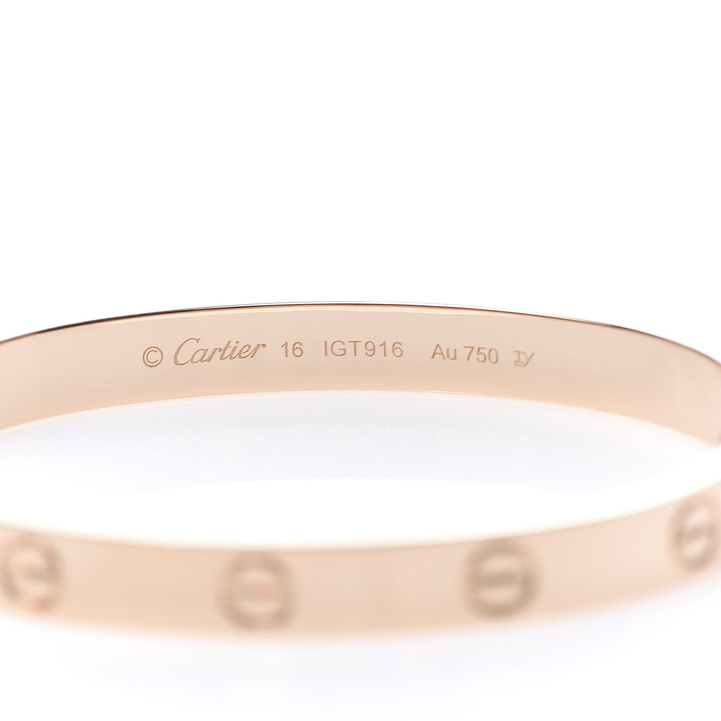 18K Pink Gold LOVE Bracelet 16