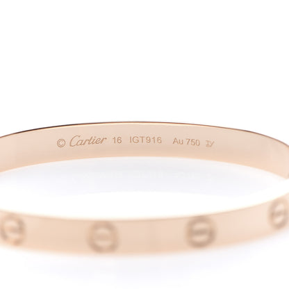 Cartier 18K Pink Gold LOVE Bracelet 16 6 of 7
