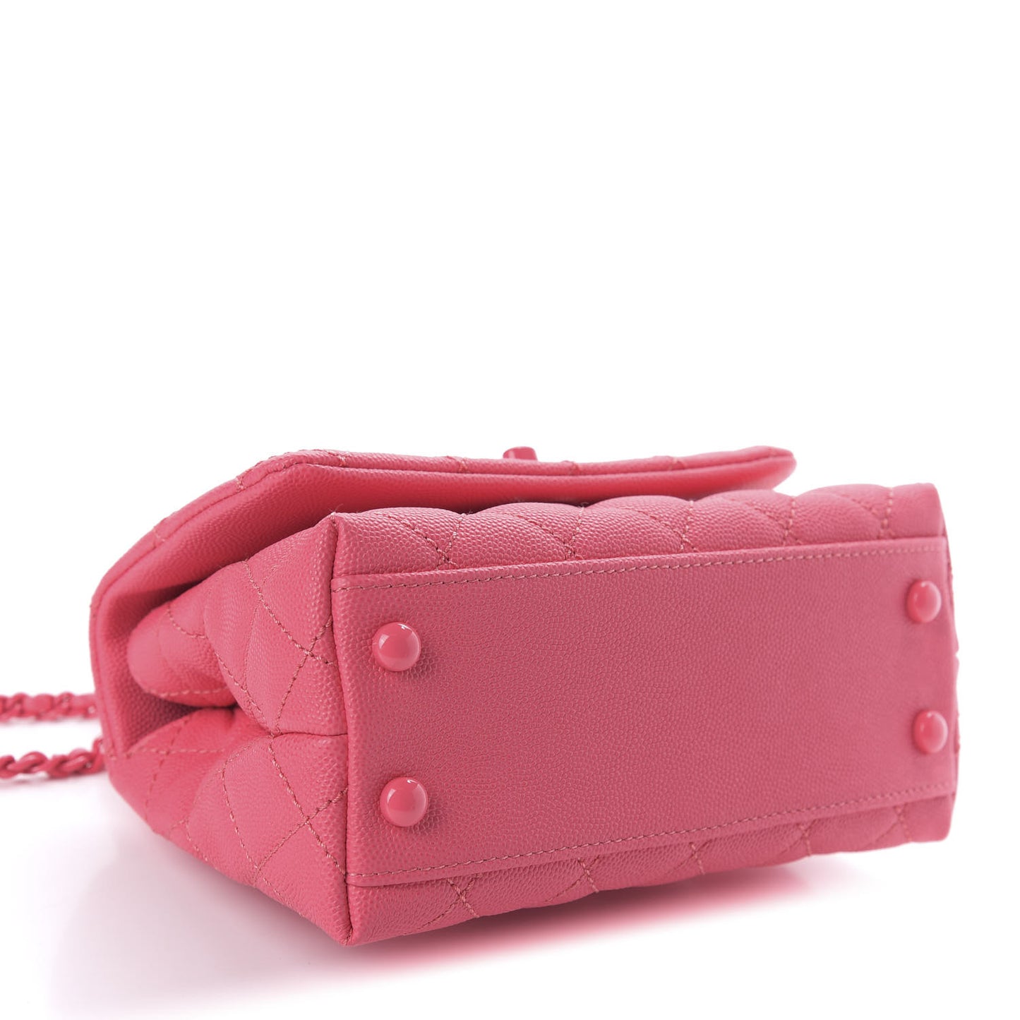 Caviar Quilted Incognito Extra Mini Coco Handle Flap Pink