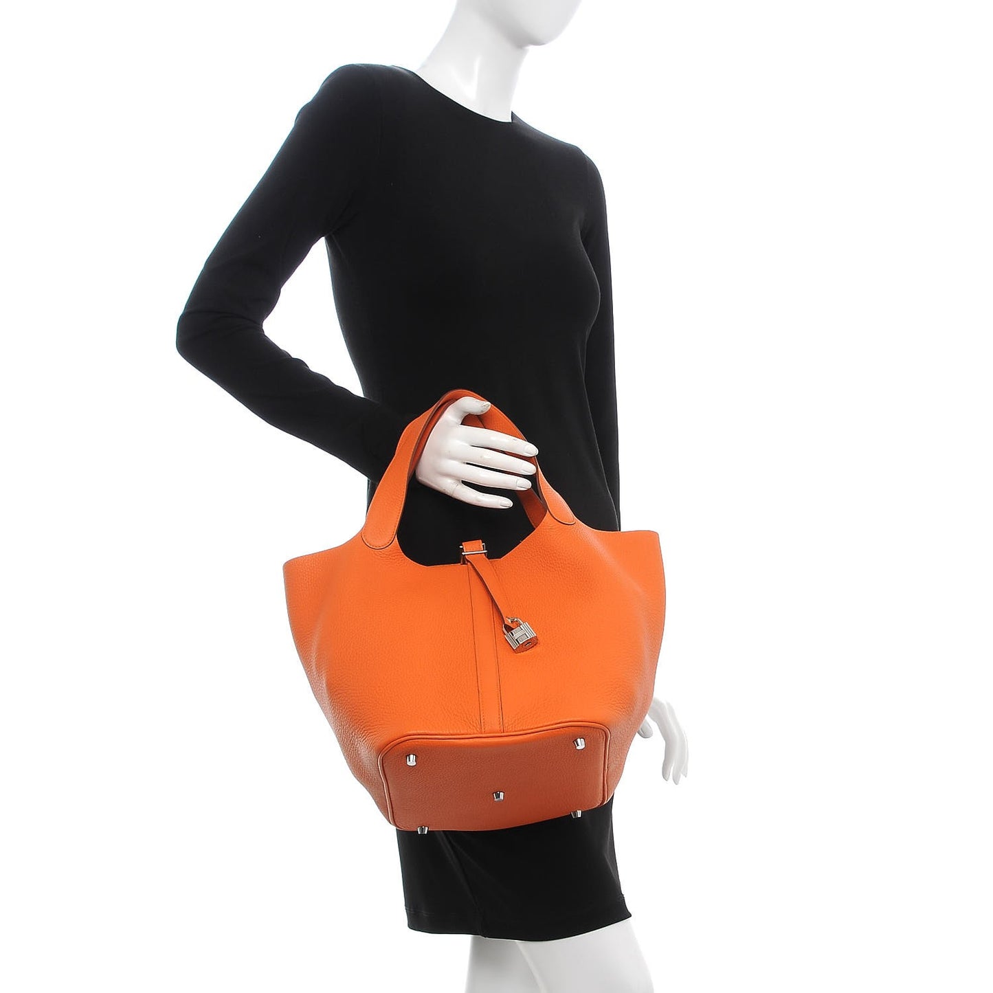 Taurillon Clemence Picotin Lock 26 GM Orange