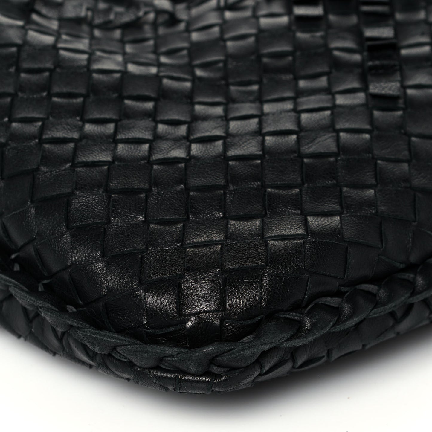 Nappa Intrecciato Large Veneta Plisse Hobo Ink