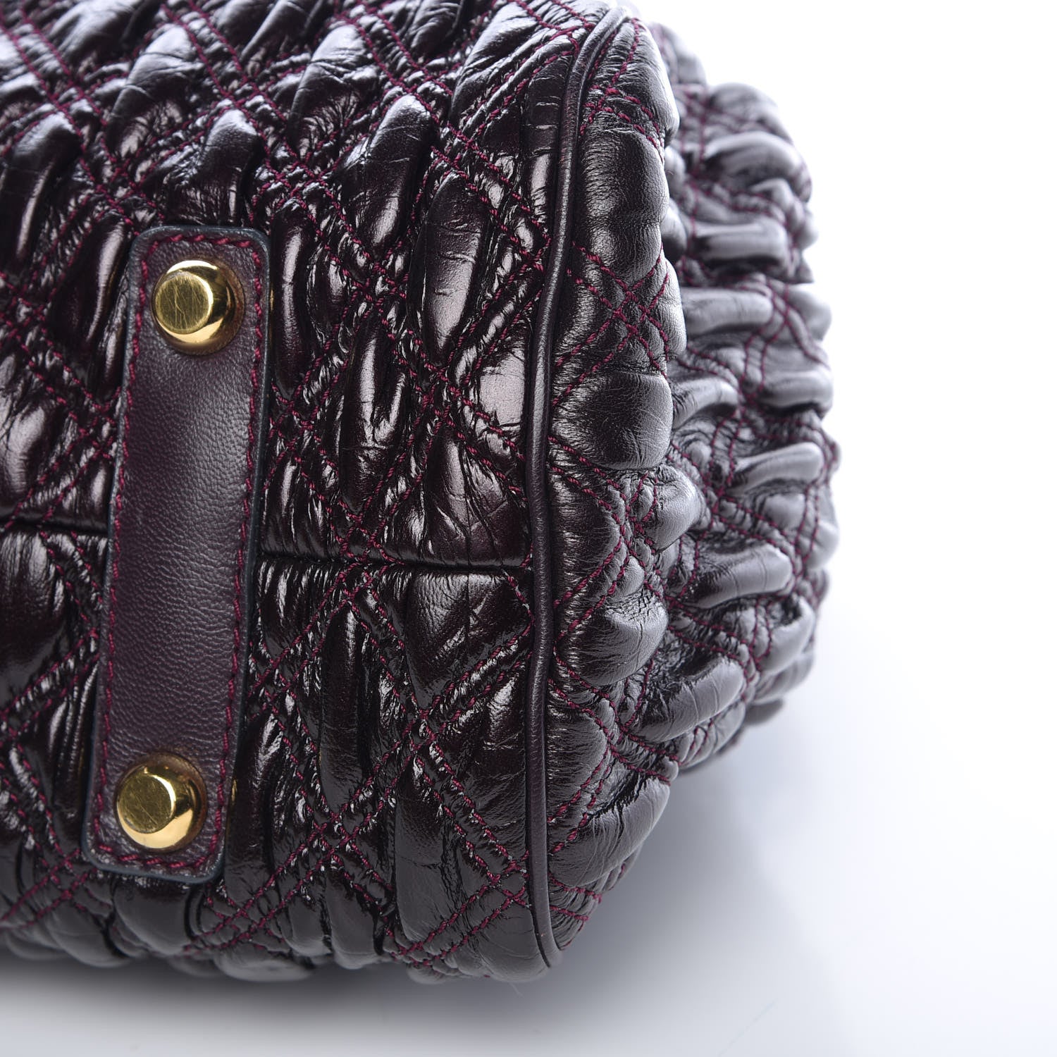 Marc Jacobs Calfskin Quilted Stam Plum 10 of 14