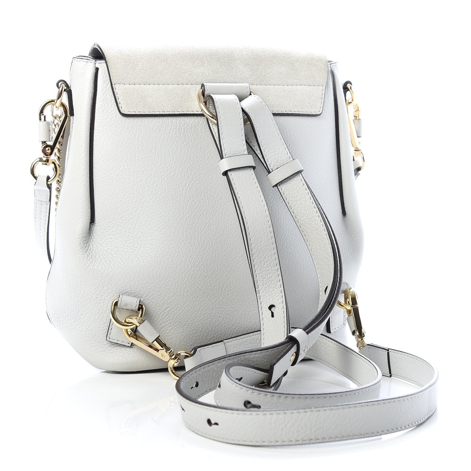 Chloe Suede Calfskin Small Faye Backpack Airy Grey 2 of 8
