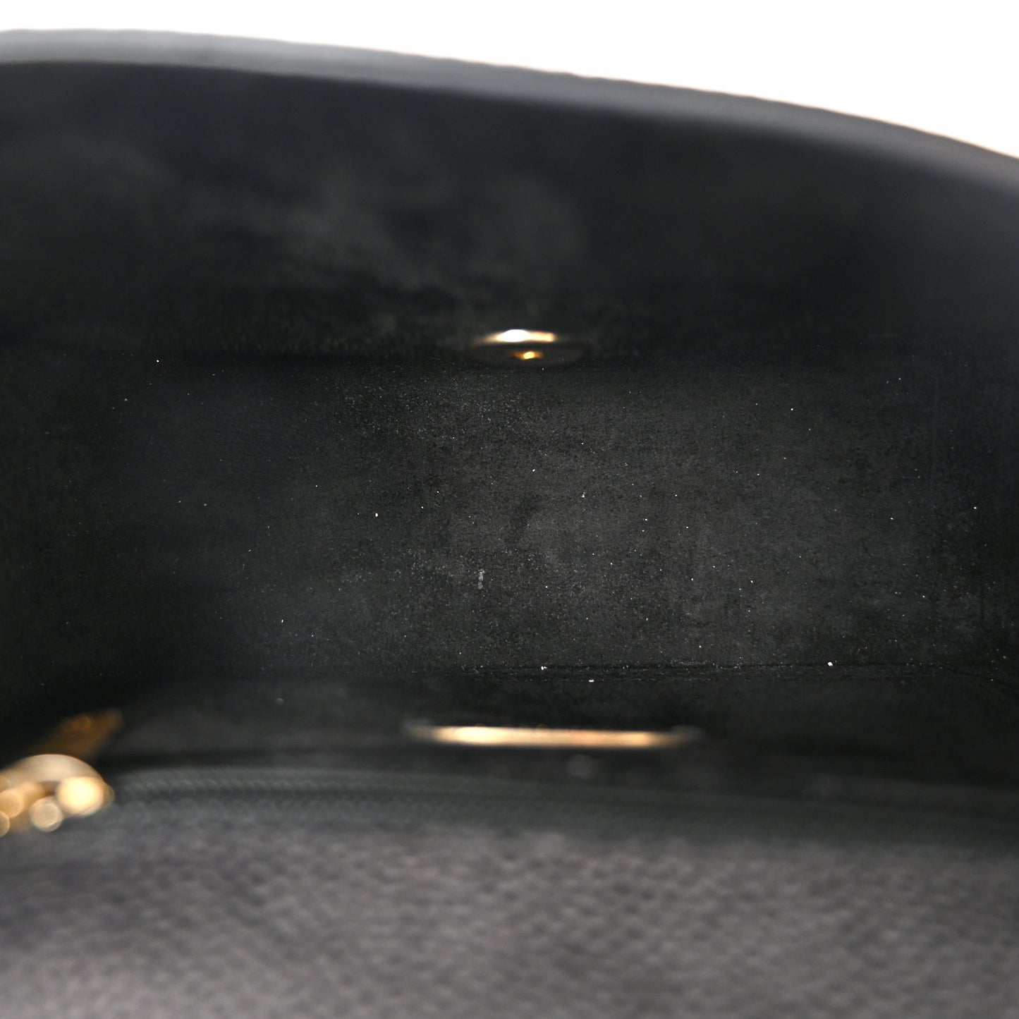 Grained Calfskin Mini Square Classic Pure Flap Black