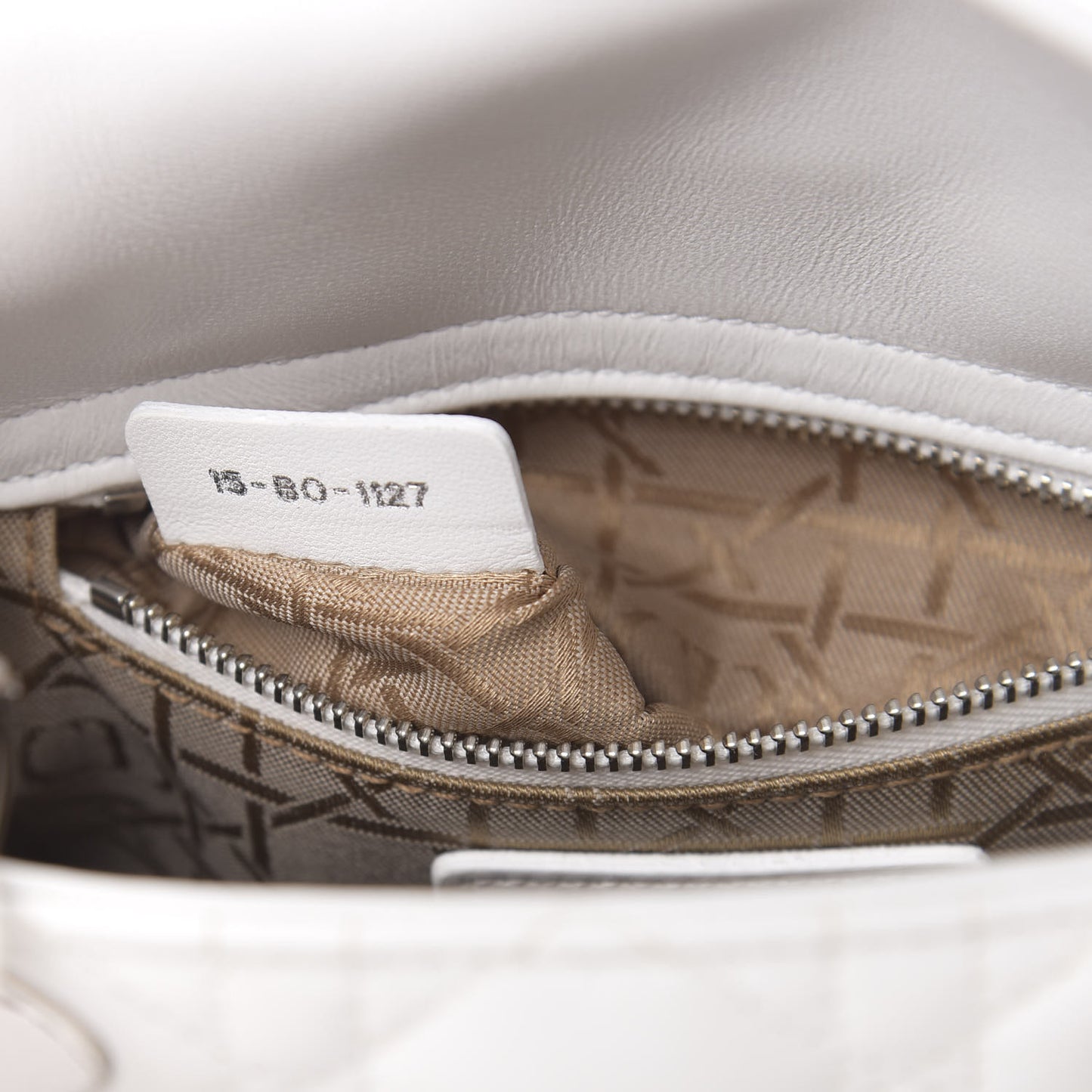 Lambskin Cannage Mini Lady Dior White