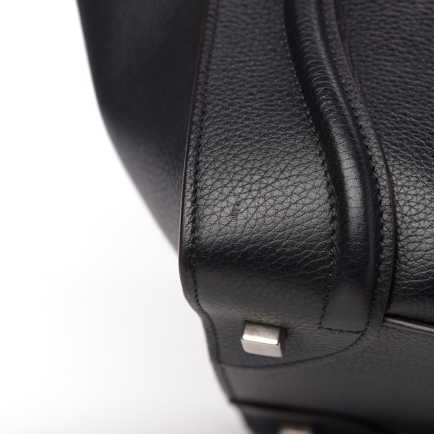 Drummed Calfskin Mini Luggage Black