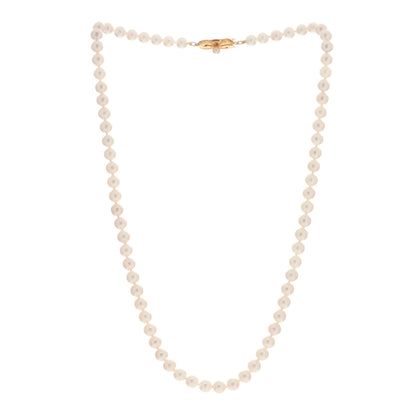 Mikimoto 18K Yellow Gold Akoya Pearl 5.5-6mm Strand Necklace 18" 2 of 4