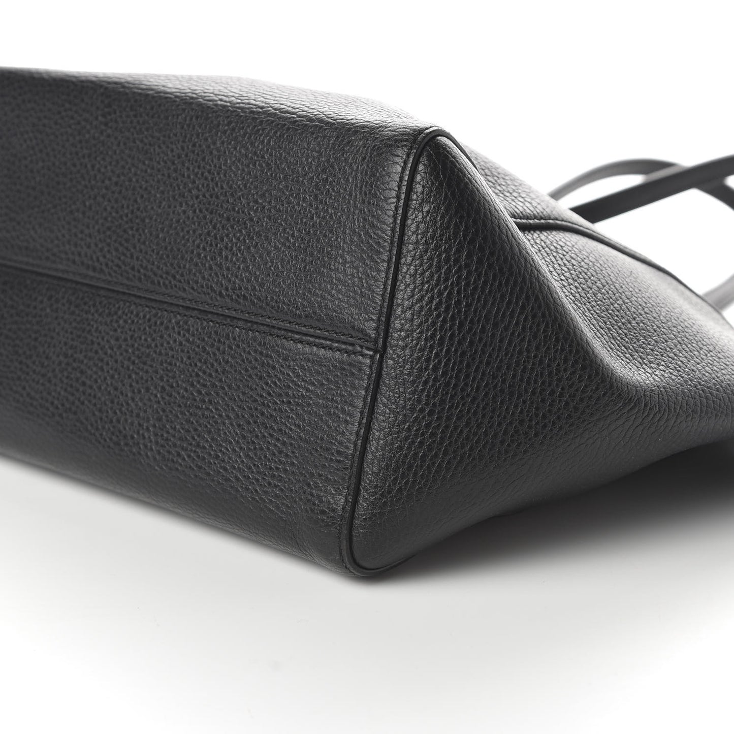 Pebbled Calfskin Small Swing Tote Black