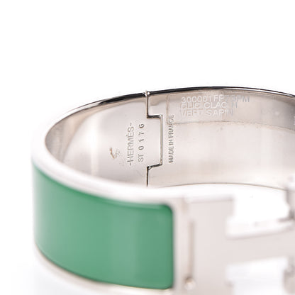 Hermes Enamel Wide Clic Clac H Bracelet PM Vert Sapin 4 of 6