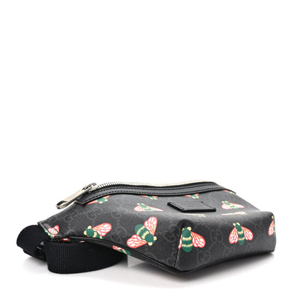 Gucci GG Supreme Monogram Bee Multicolor Appia Calfskin Belt Bag Black Multicolor 4 of 9