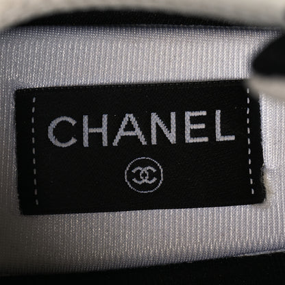 Chanel Mesh Suede Grained Calfskin Womens CC Sneakers 41 Black White 8 of 8