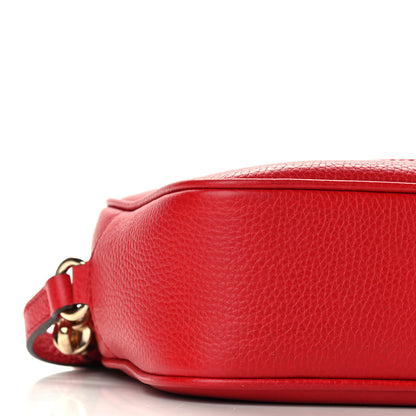 Gucci Pebbled Calfskin Small Soho Disco Bag Vibrant Red 7 of 8
