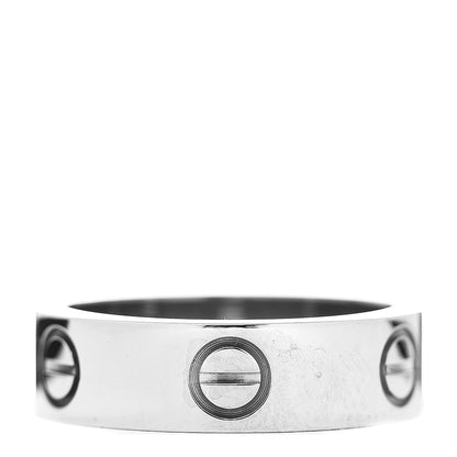 Cartier 18K White Gold 5.5mm LOVE Ring 52 6 1 of 6