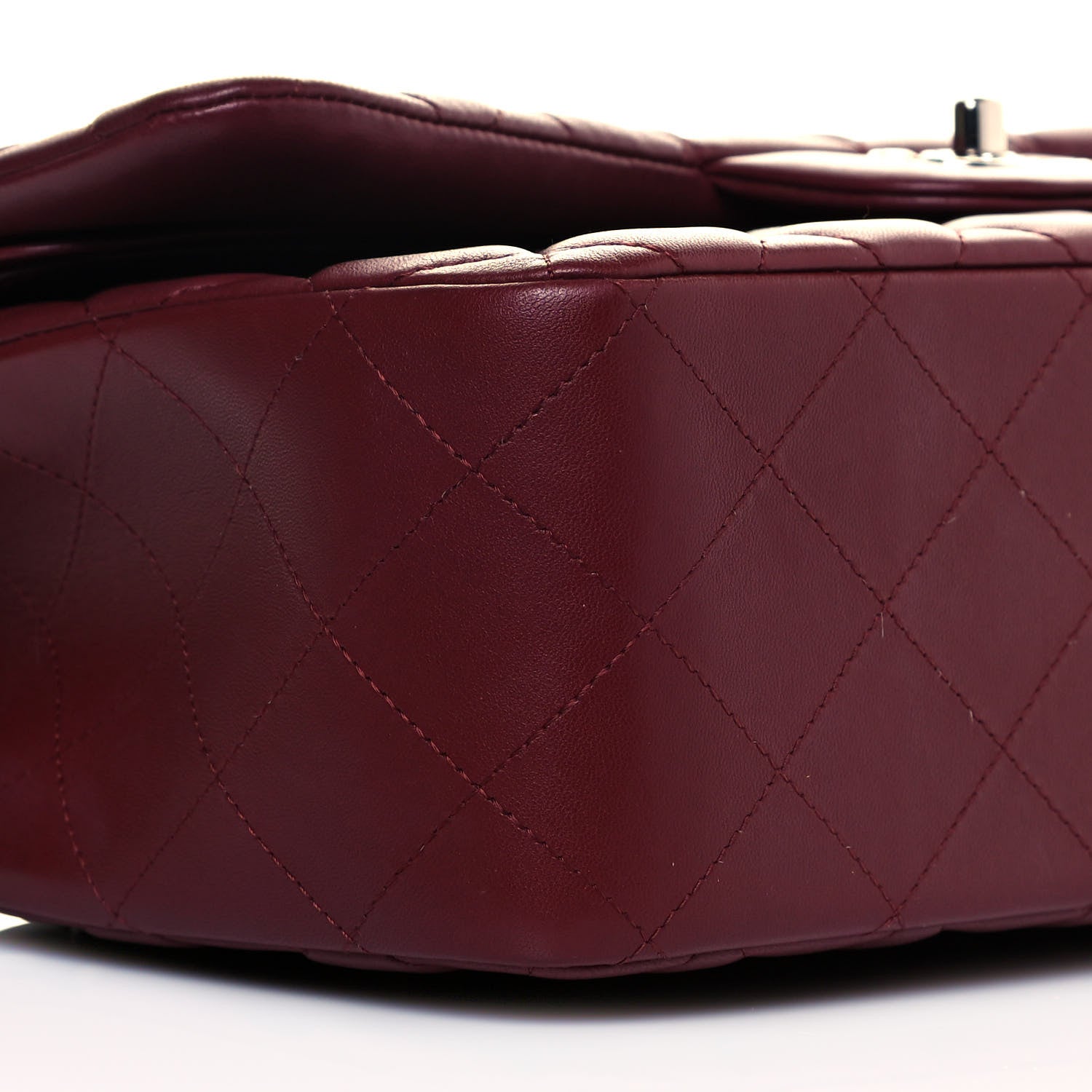 Chanel Lambskin Quilted Jumbo Double Flap Burgundy 9 of 15
