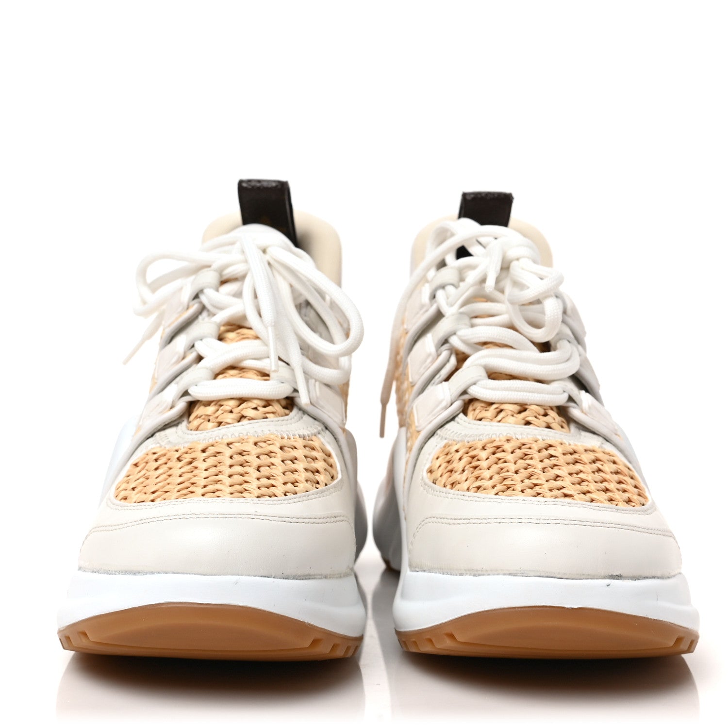 Louis Vuitton Raffia Calfskin LV Archlight Sneakers 37 Natural 2 of 6
