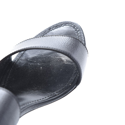 Louis Vuitton Grained Calfskin Horizon Sandals 40 Black 10 of 11