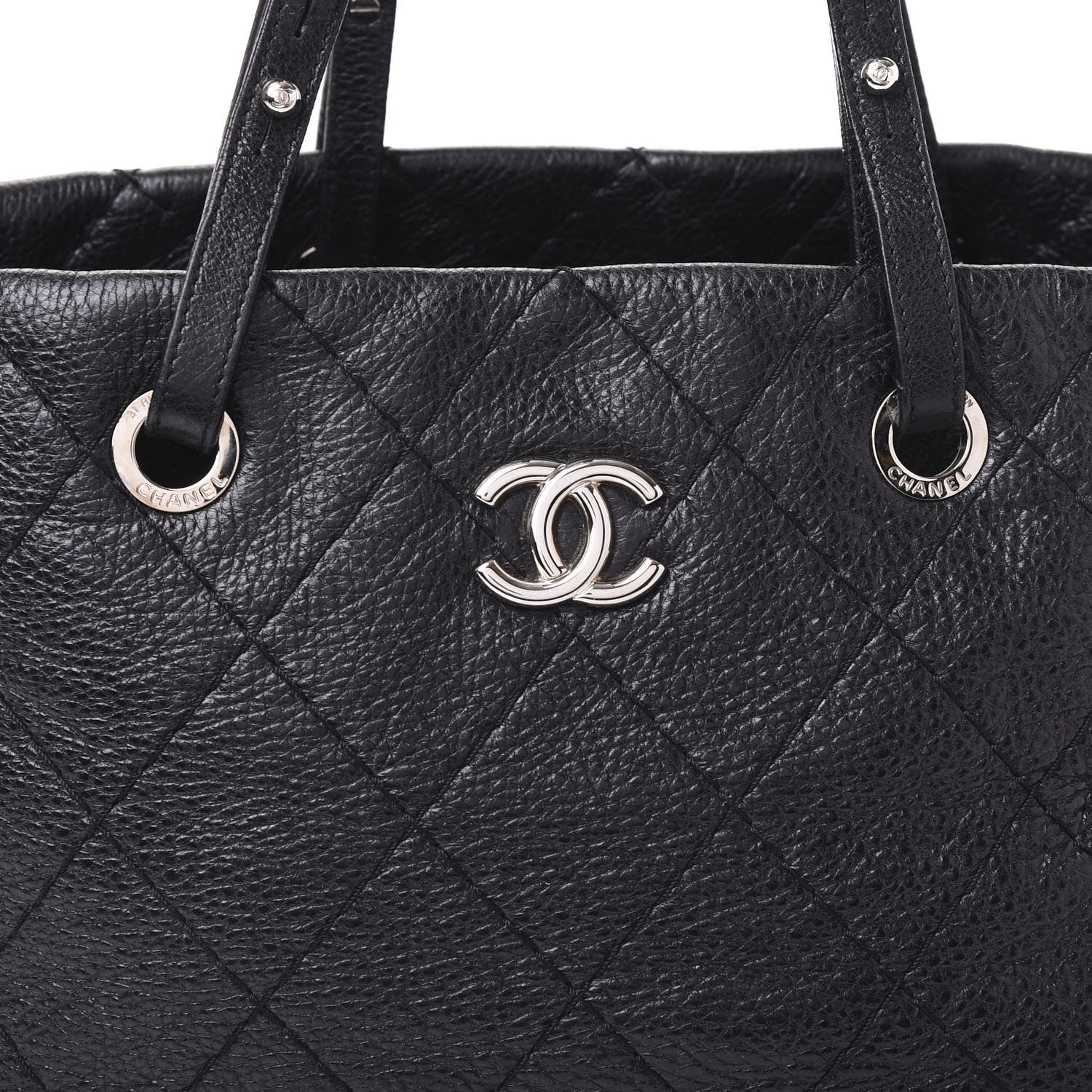 Chanel Glazed Calfskin Large On The Road Tote Black 11 of 11