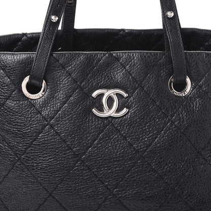 Chanel Glazed Calfskin Large On The Road Tote Black 11 of 11