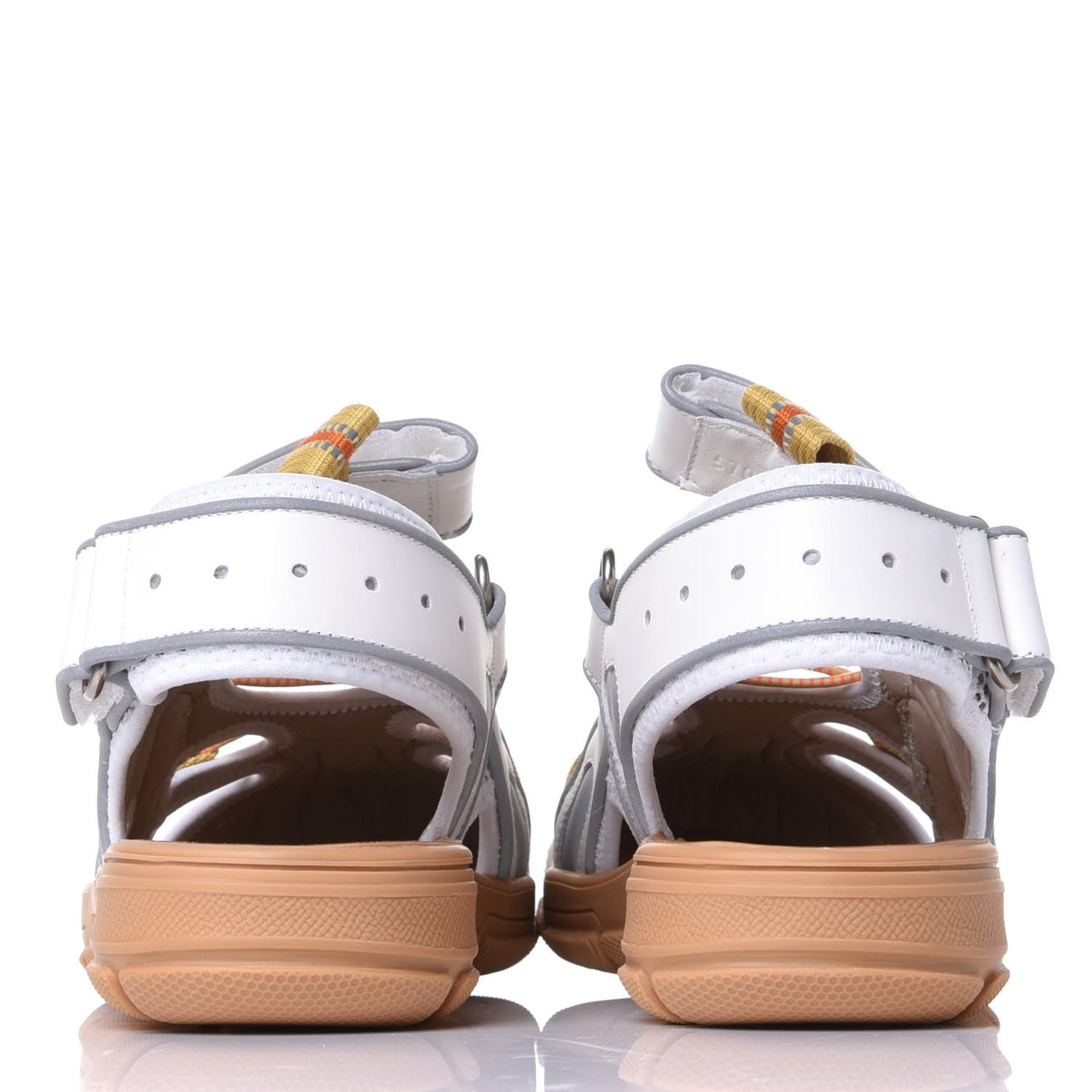 Mesh Fabric Tinsel Sport Sandals 37 White Silver
