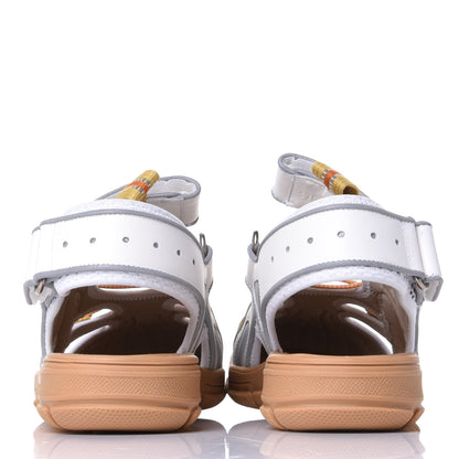 Gucci Mesh Fabric Tinsel Sport Sandals 37 White Silver 6 of 12
