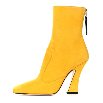 Fendi Nubuck FFreedom High Heel Ankle Boots 36.5 Yellow 1 of 7