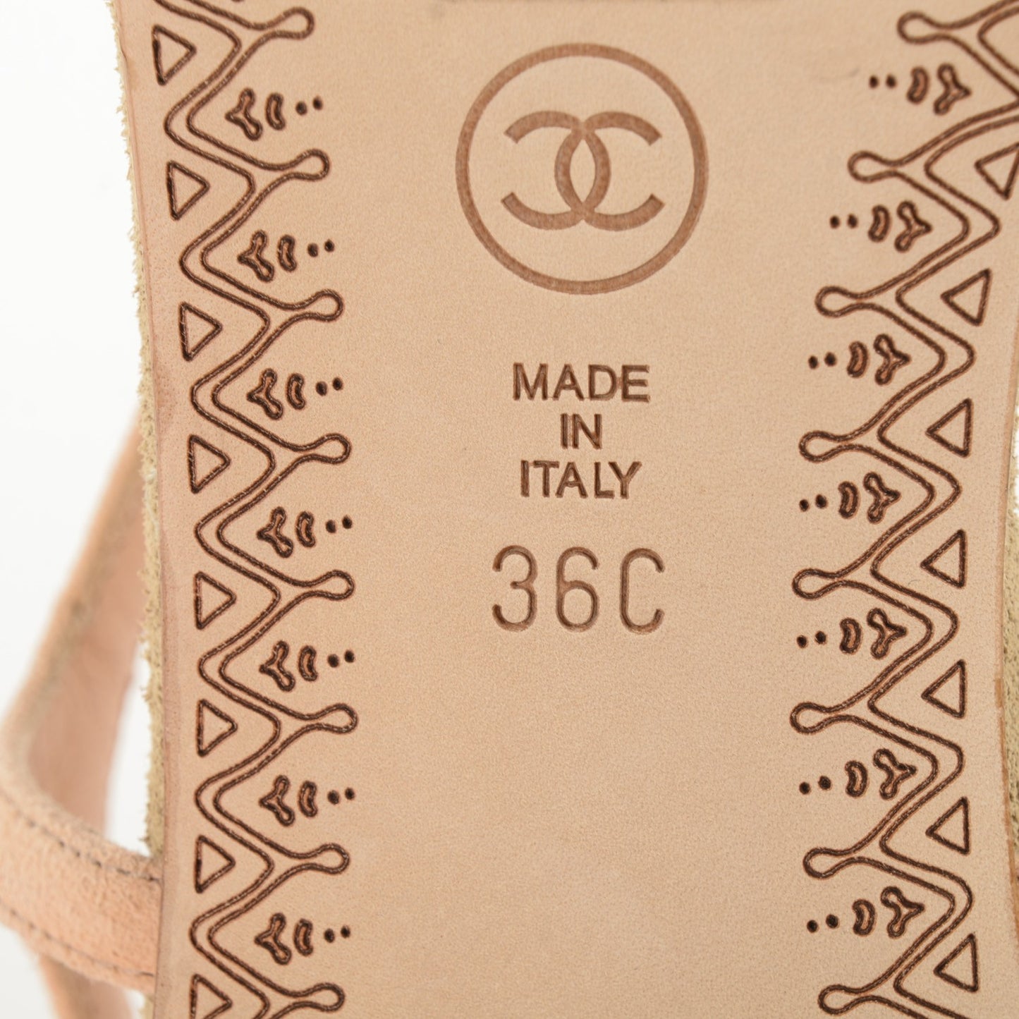 Kid Suede Crystal Dubai CC Thong Sandals 36 Light Pink