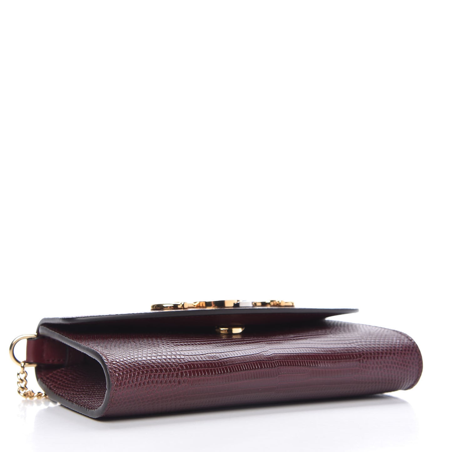 Lizard Mini Zumi Shoulder Bag Burgundy