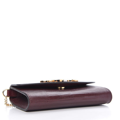 Gucci Lizard Mini Zumi Shoulder Bag Burgundy 4 of 10
