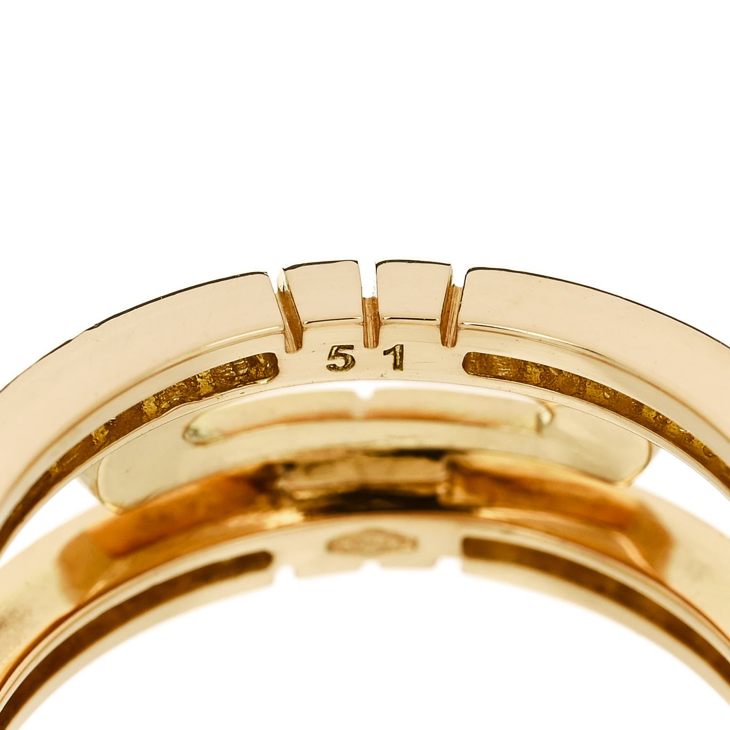 Bulgari 18K Yellow Gold Diamond Parentesi Ring 51 5.75 7 of 8