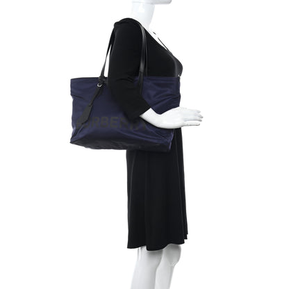 Burberry Nylon Logo Small Ardwell Tote Navy 2 of 13