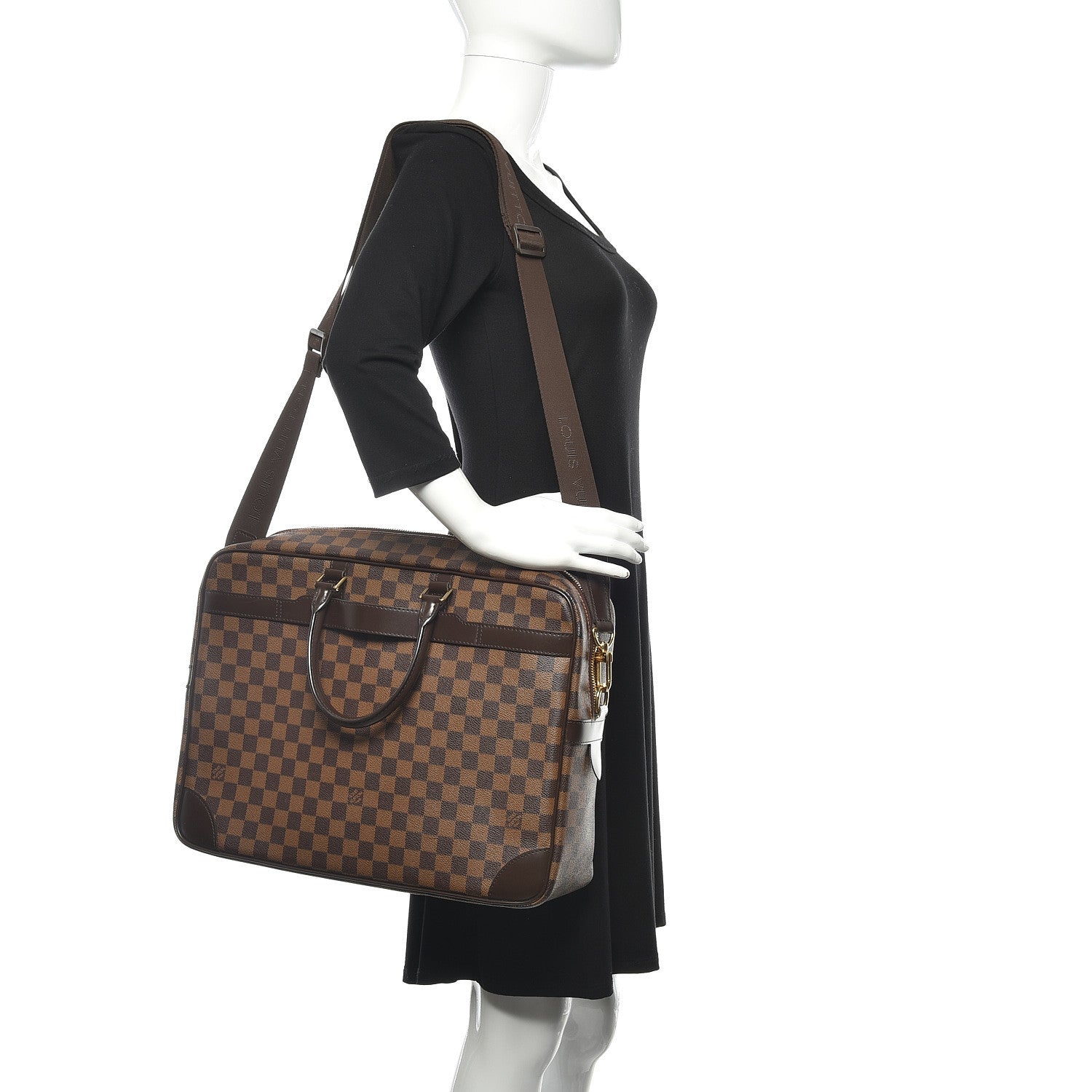 Louis Vuitton Damier Ebene Porte Documents Voyage GM 2 of 12