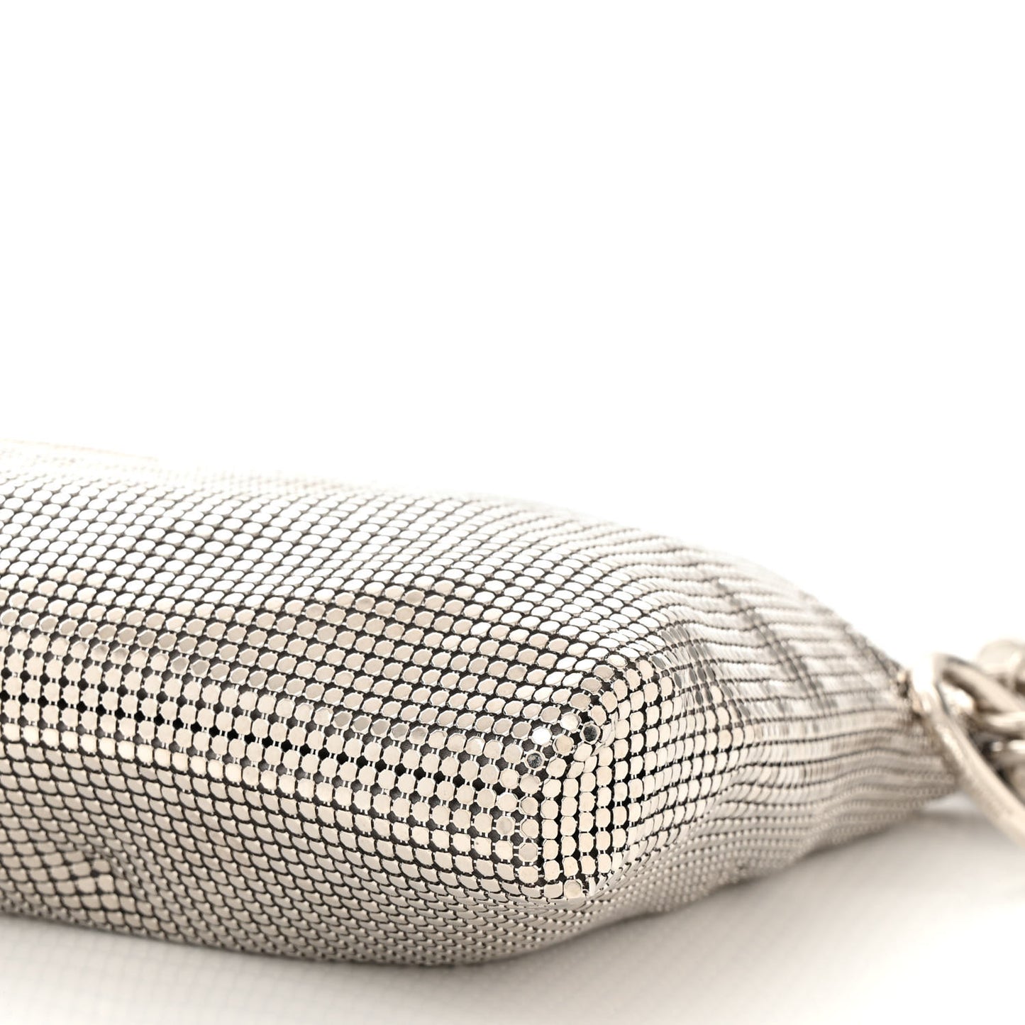 Metal Mesh Callie Tassel Shoulder Bag Silver