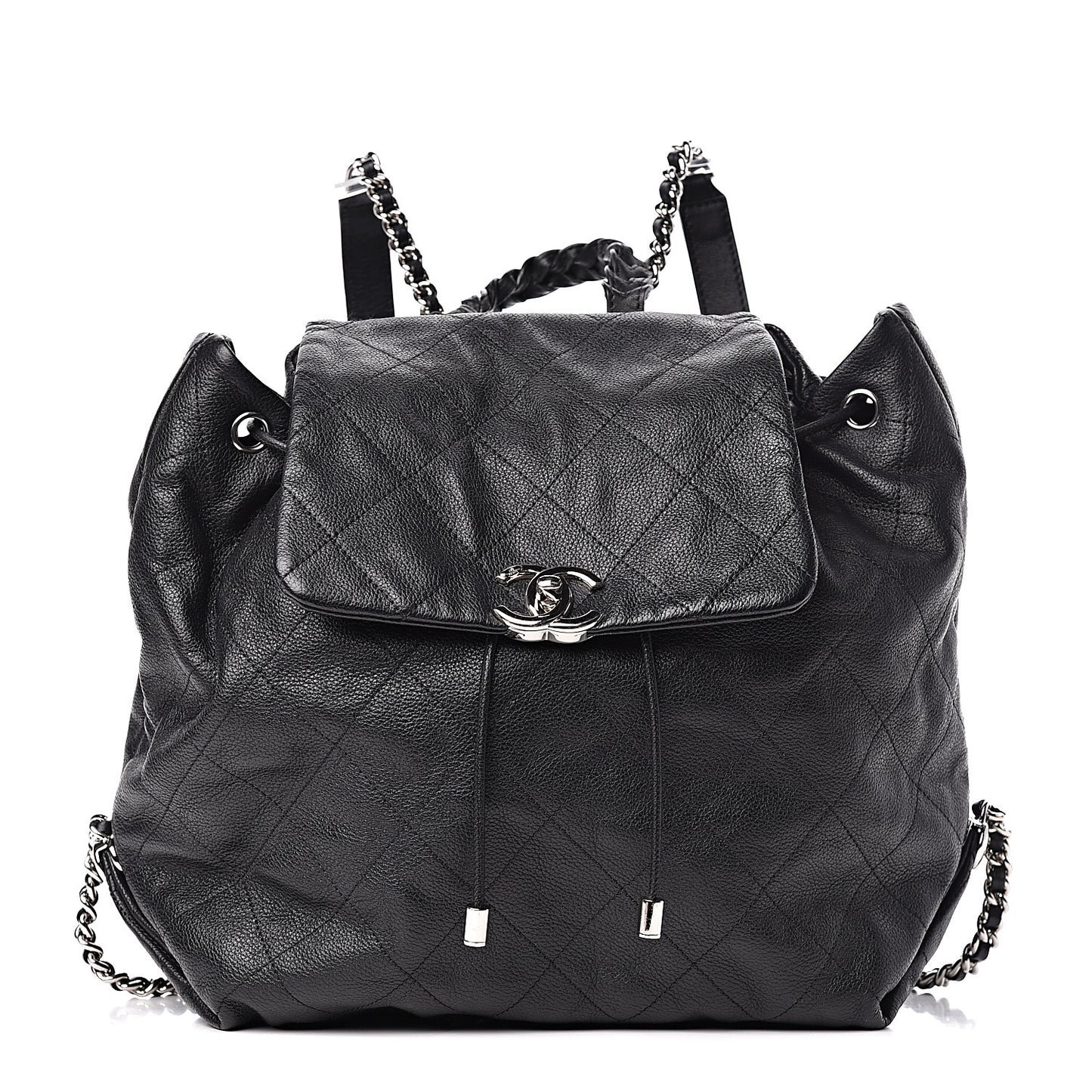 Caviar Stitched Backpack Black